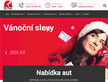 Tablet Screenshot of andy-auta.cz